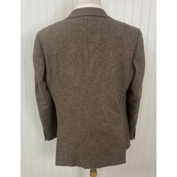 Men J. Crew Thompson 2-button wool tweed blazer suit jacket sport coat 44R